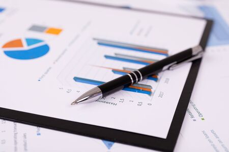 documents on the table, office workplaceの写真素材