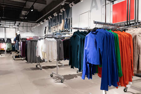 interior of a shop selling stylish youth clothing