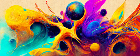 Abstract color texture. Modern futuristic pattern, Colorful background, splash of bright colorsの写真素材