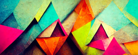 Abstract color texture. Modern futuristic polygonal pattern