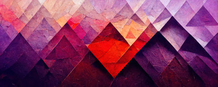 abstract 3D illustrations in the form of geometric triangles and polygons creating a bright backgroundの写真素材