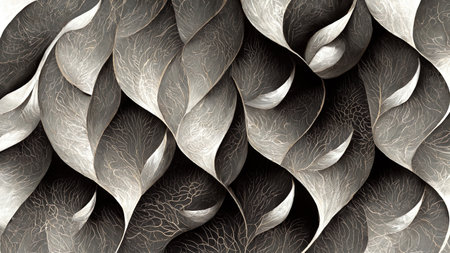 abstract illustration in the form of gray petals