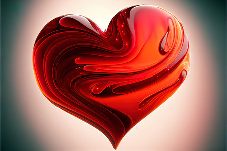 bright colorful abstract symbols of love in the form of a heart, the concept of Valentines Dayの写真素材