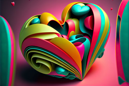 abstract illustration on the theme of love and relationships in a couple between lovers, the concept...