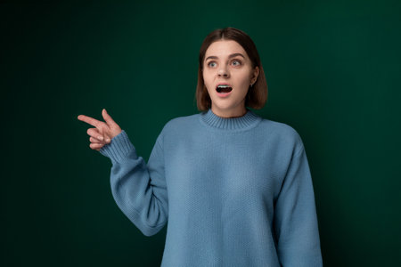 Woman With a Surprised Expressionの写真素材