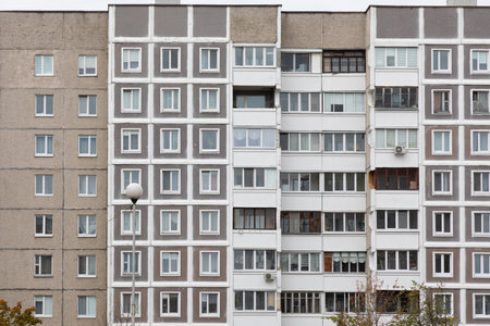 High-rise apartment buildings in a residential area showcasing rental and mortgage opportunitiesの写真素材