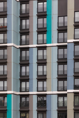 High-rise apartment buildings in a modern residential area showcasing rental opportunities and property insurance optionsの写真素材