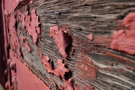 Peeling Paint on Wooden Rail Carの写真素材
