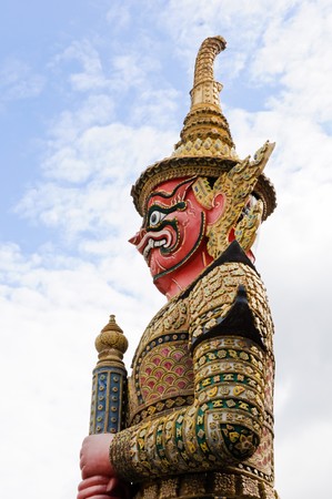 Red giant Statueの写真素材