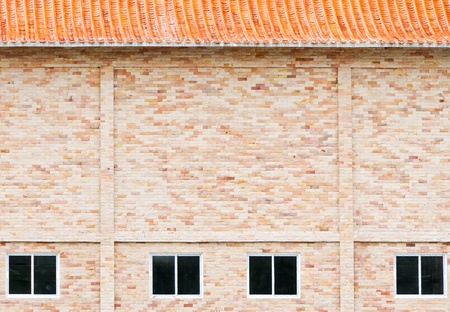 Pattern of a brick wall at the back of a Chinese temple