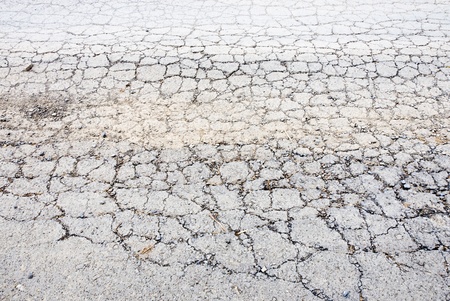 Expand crack on the asphalt road after the storm 