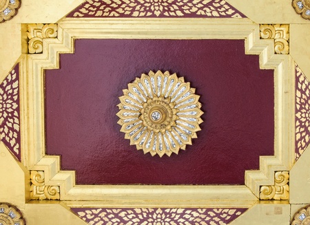 Golden pattern on the ceiling of royal Thai pavilion の写真素材