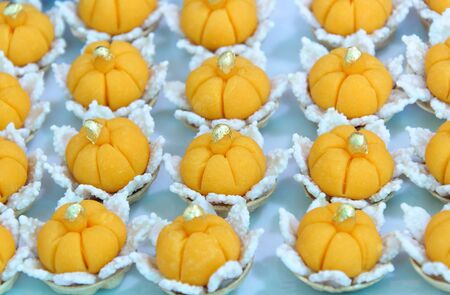 Traditional Thai dessert in the food shop の写真素材