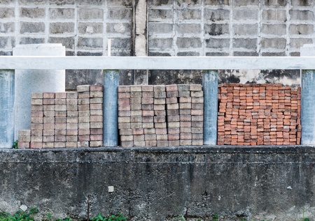 Brick block on the constrution site of factory の写真素材