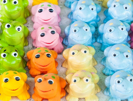 Colorful toy fog is showing on the shop の写真素材