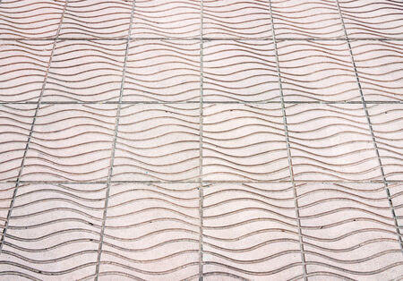 Wave pattern of tile pavement in the city 