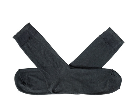 Old block sock on the white background.の写真素材