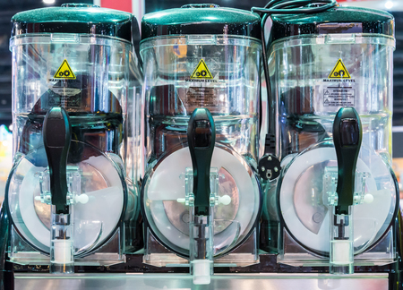 Modern frozen machine in the new system for use in the beverage cafe.