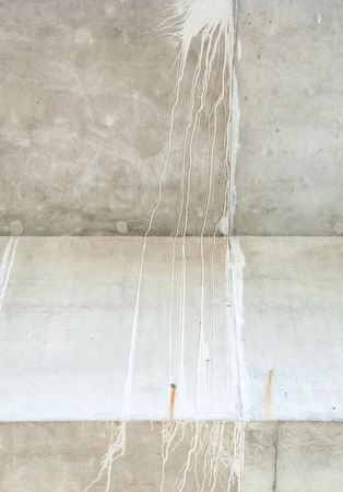 Long white stain along the concrete pillar of the high express bridge.の写真素材