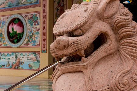 A spinning Leo Chinese shrine page. One of Taste of Thailandのeditorial素材