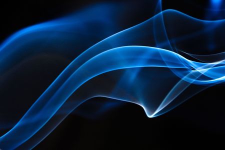 Abstractions from smoke on black background