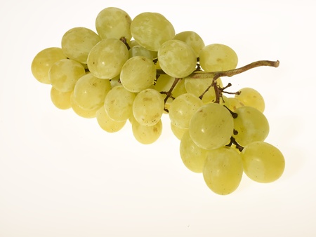 Bunch of White grapes isolated on white      の写真素材