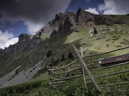 Sheepfold near Gorna Leshnica, Shara mountain, Macedoniaの写真素材