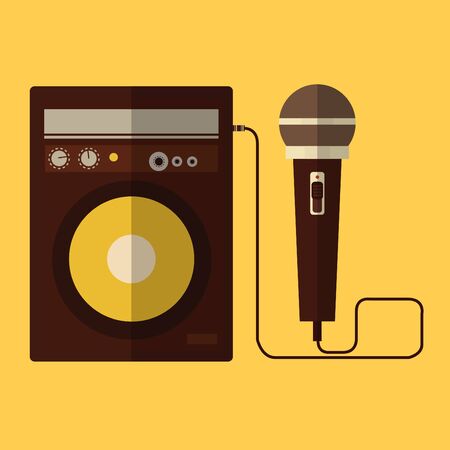 Microphone and Speaker  Vector Illustrationのイラスト素材