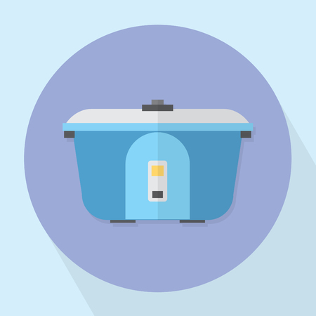 Rice Cooker Icon Flat Illustrationのイラスト素材