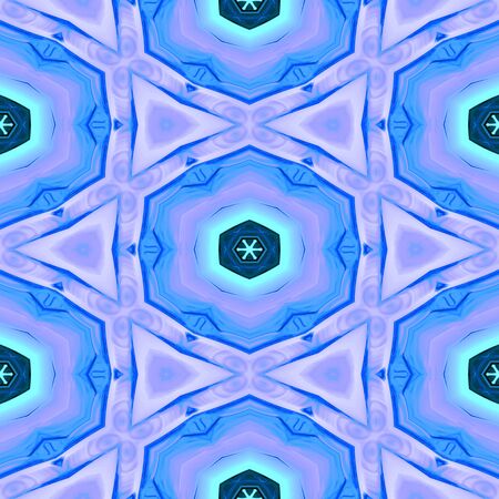 Seamless abstract blue geometric texture or background   with Christmas pattern