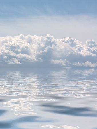 Beautiful sky and cloud in the seaの写真素材