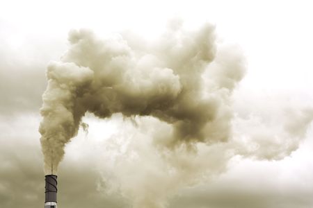 Dirty smoke on the sky, ecology problems