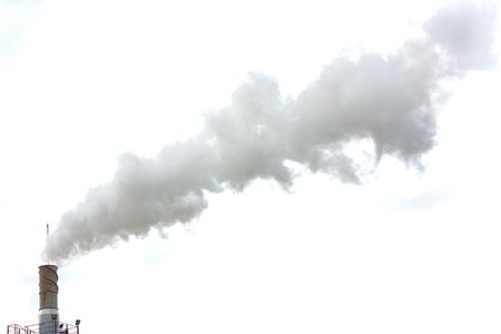 Dirty smoke isolated, ecology problemsの写真素材