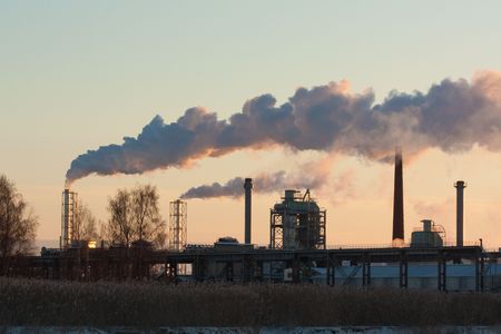 Dirty smoke on the sky, ecology problems