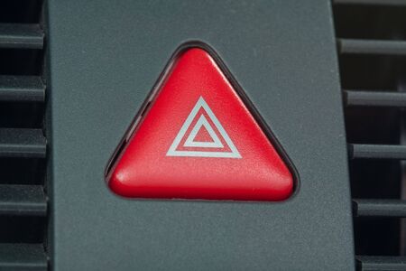 Emergency button on car panelの写真素材