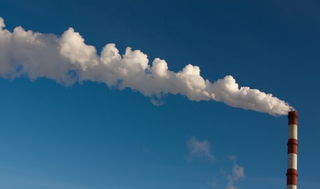 Smokestack Pollution in the airの写真素材