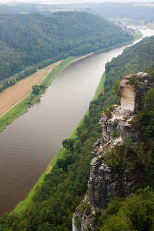 Saxony park in Germany with stonesの写真素材