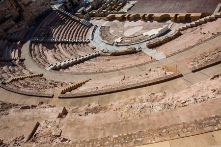 Old Amphitheater ruins in Spainの写真素材