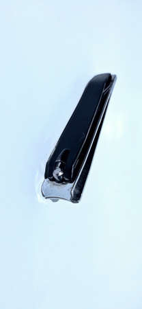 Car windshield wiper on white background, closeup. Car service