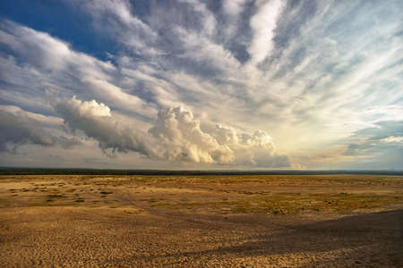 Mysterious space - the largest desert in Europeの写真素材