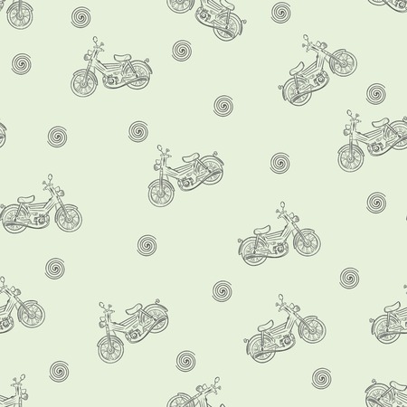 Seamless texture mopedのイラスト素材