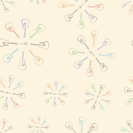 Seamless texture of a guitar のイラスト素材