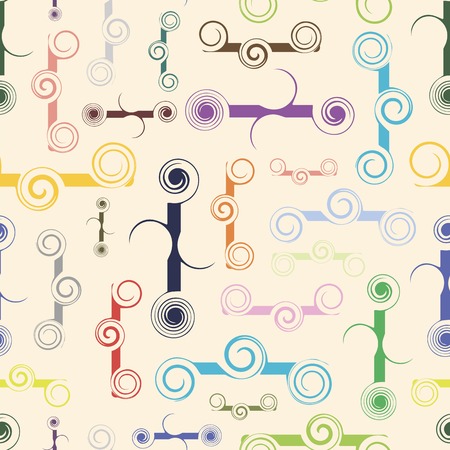 Seamless texture with the abstract twisted elements located on a diagonalsのイラスト素材