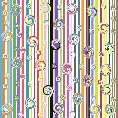 Multi-colored colourful background with wavy curvesのイラスト素材