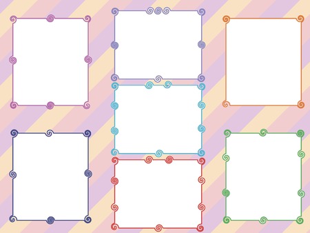 Color vector framework for photos on a beautiful simple backgroundのイラスト素材