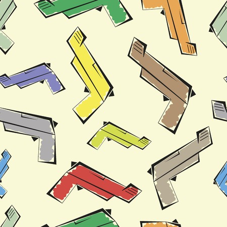 Color guns in with the simplified form seamless textureのイラスト素材