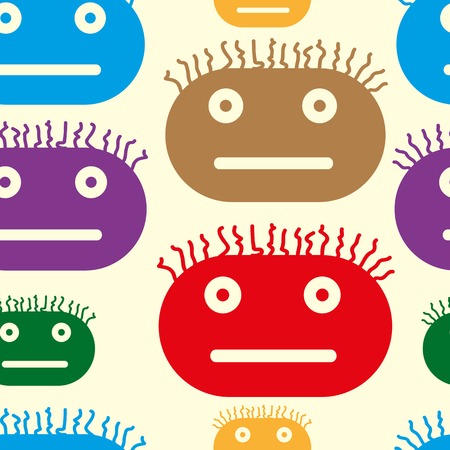 Color muzzles with the sticking-out hair seamless textureのイラスト素材