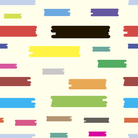 Colorful bright horizontal curves and lines seamless textureのイラスト素材