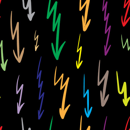 Seamless texture with color lightnings against a dark backgroundのイラスト素材