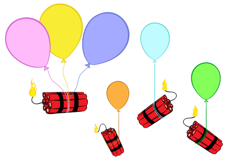 Clipart with classical dynamite with the set on fire wickのイラスト素材